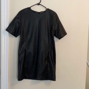 Zara NWOT faux leather mini dress